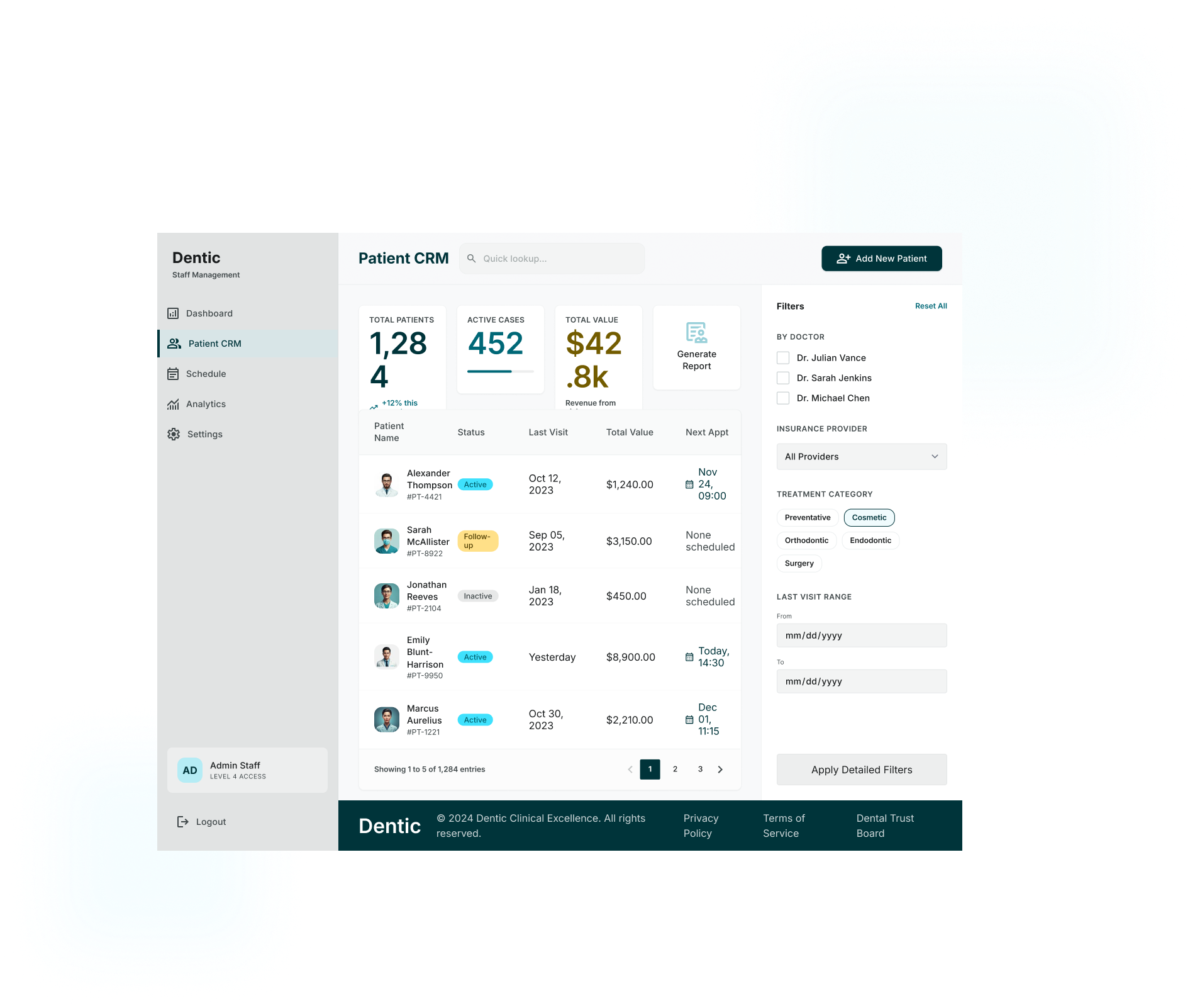 Intake CRM Admin Portal